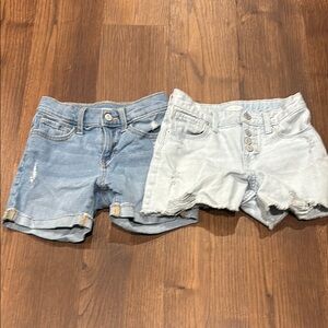 Stylish Kids Denim Shorts Set - Light and Medium Blue